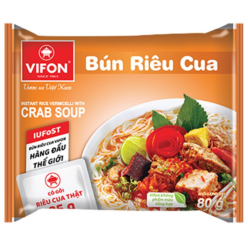  Bún riêu cua Vifon có gói riêu cua thật gói 80g 
