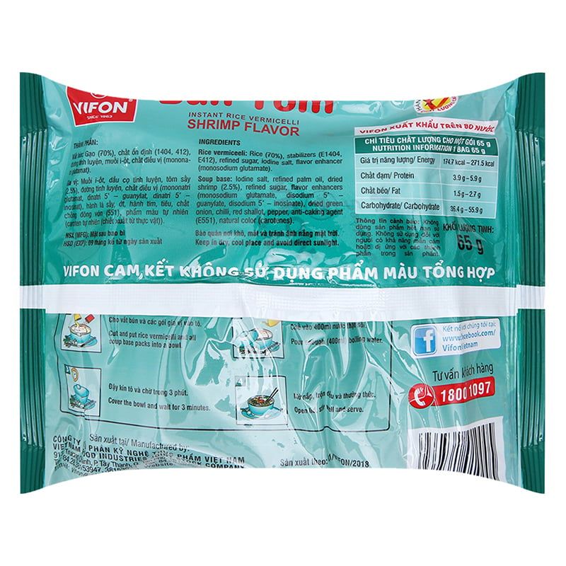  Bún tôm ăn liền Vifon gói 65g 