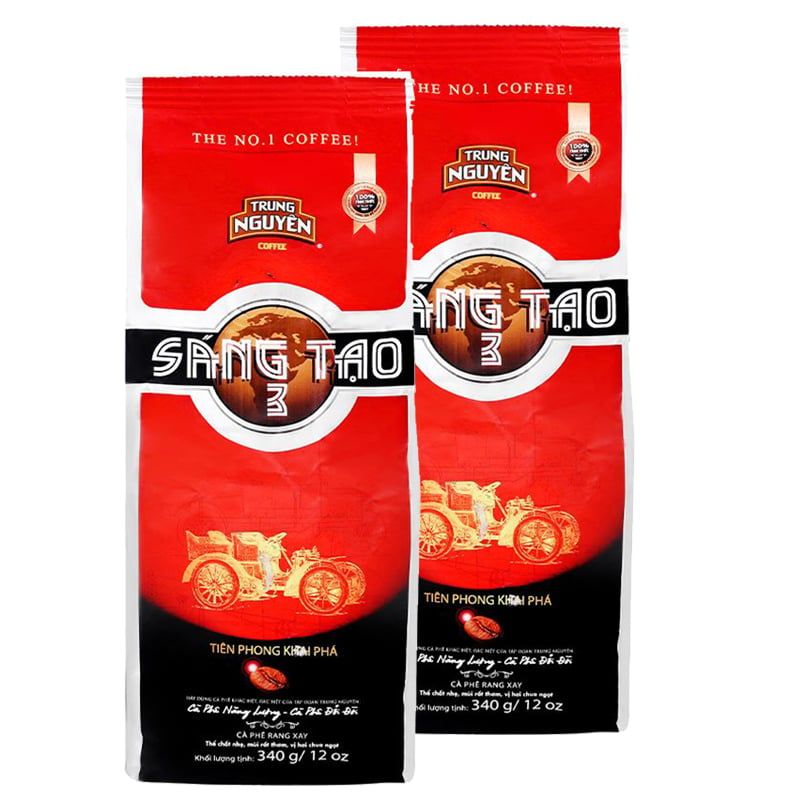  Cà phê rang xay pha phin Trung Nguyên sáng tạo 3 bộ 2 gói x 340g 