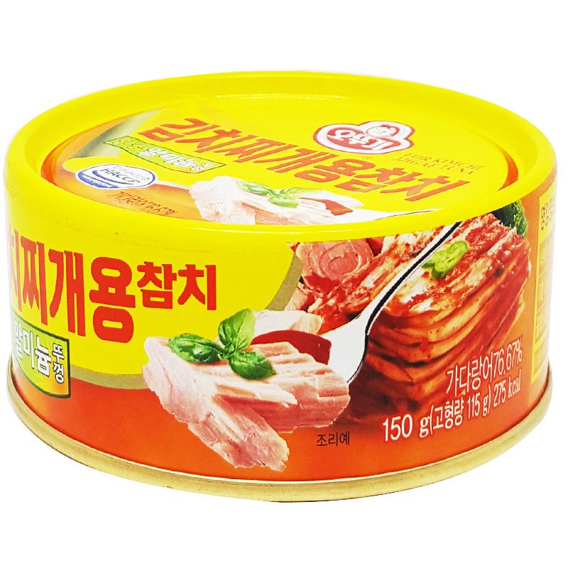 Cá ngừ hộp nấu canh kim chi Ottogi lốc 6 hộp x 150g 