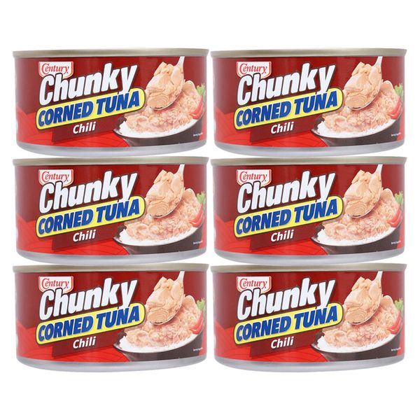  Cá ngừ khúc xốt gia vị cay Chunky Century lốc 6 hộp x 180g 