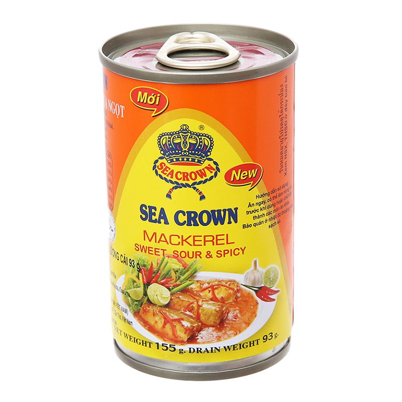  Cá nục sốt ớt chua ngọt Sea Crown lốc 10 hộp x 155g 