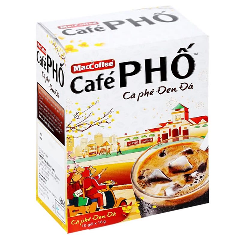  Cà phê đen đá Café Phố MacCoffee bộ 3 hộp x 240g 