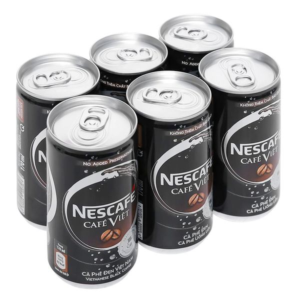  Cà phê đen NesCafé Café Việt lốc 6 lon x 170ml 