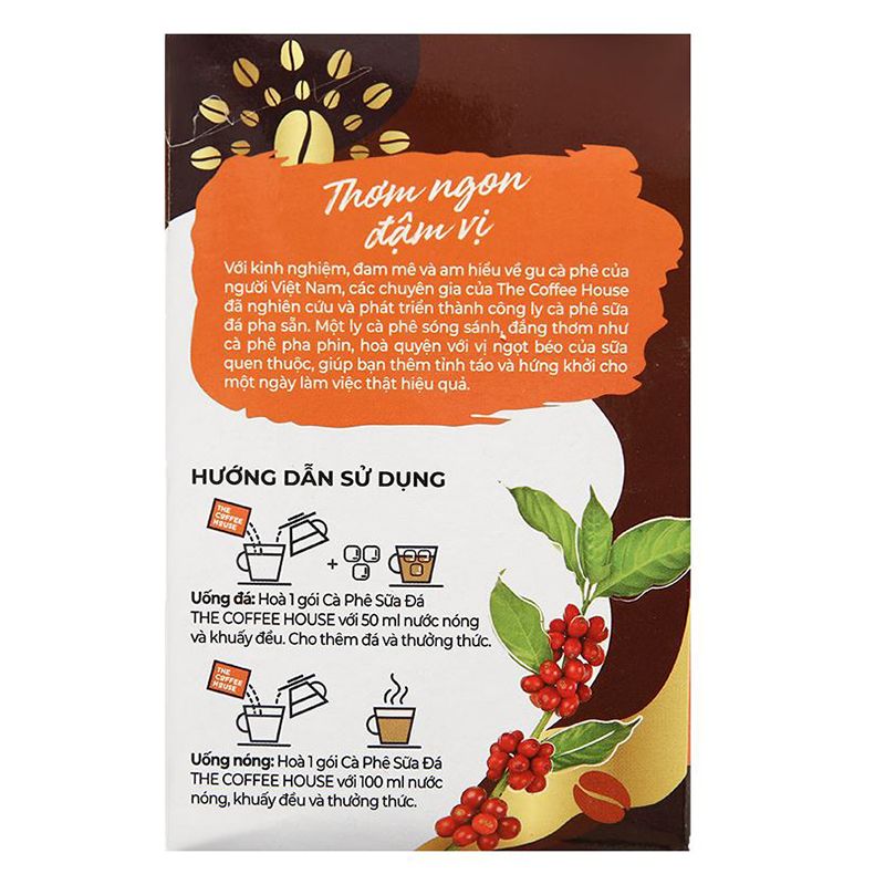  Cà phê sữa đá hòa tan The Coffee House 10 gói x22 g hộp 220g 