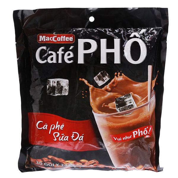 Cà phê sữa đá MacCoffee Café Phố gói 720g 30 gói x 24g Chuỗi Tạp Hóa