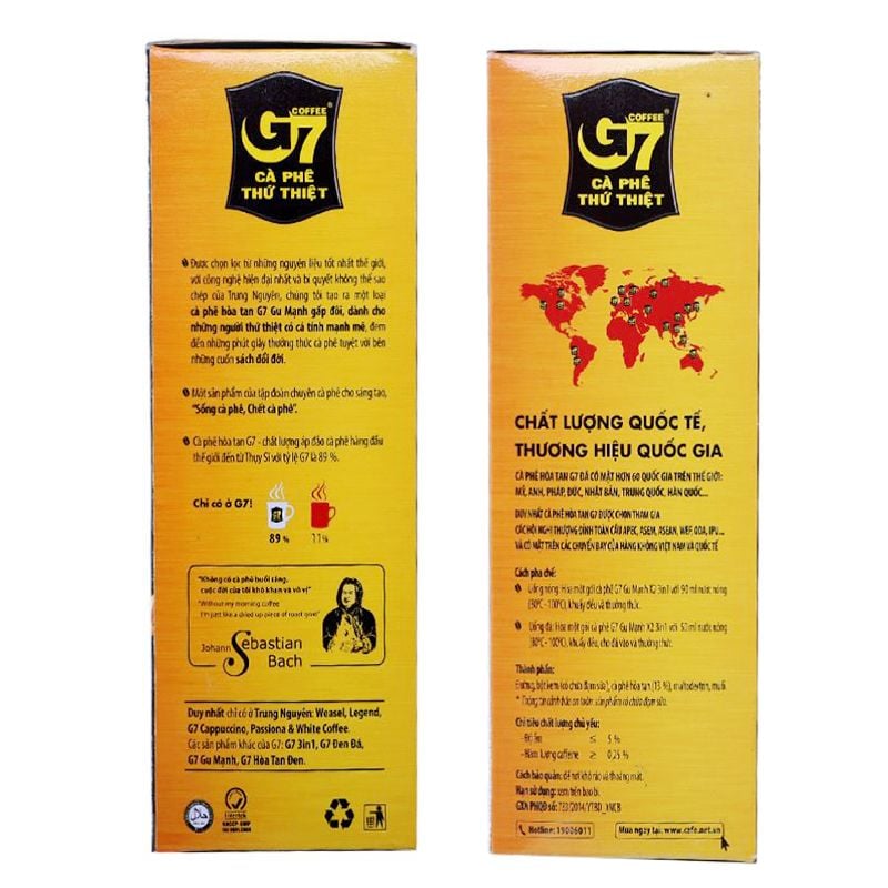 Cà phê sữa Trung Nguyên G7 gu mạnh X2 12 gói x 25g bộ 2 hộp x 300g 