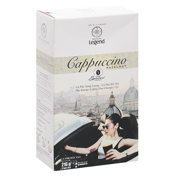  Cà phê Trung Nguyên Cappuccino G7 hazelnut hộp 216g 