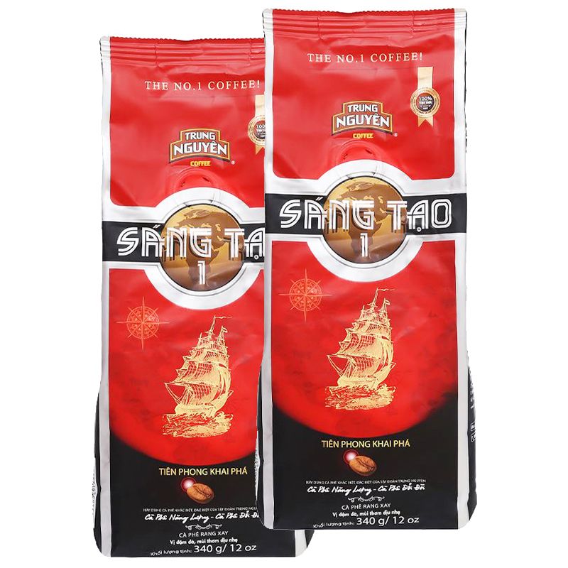  Cà phê rang xay pha phin Trung Nguyên sáng tạo 1 gói 340g 
