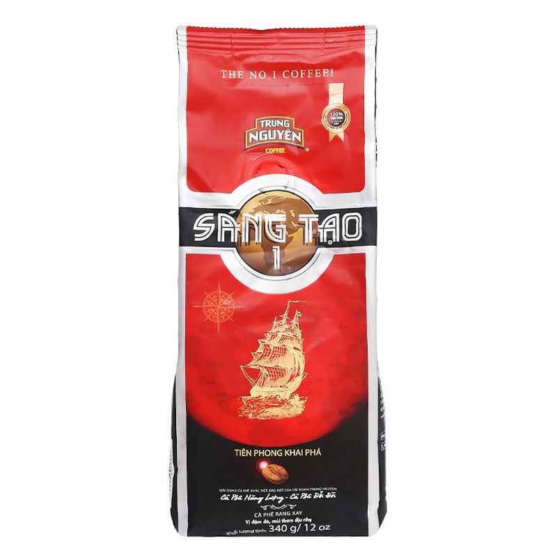  Cà phê rang xay pha phin Trung Nguyên sáng tạo 1 gói 340g 