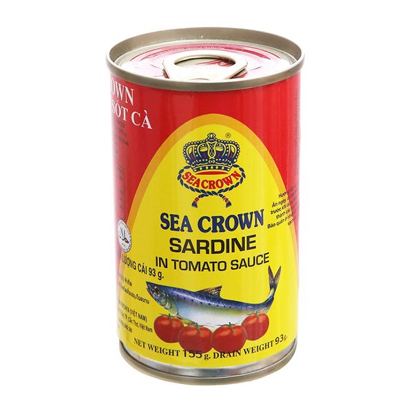  Cá trích sốt cà Sea Crown hộp 155g 