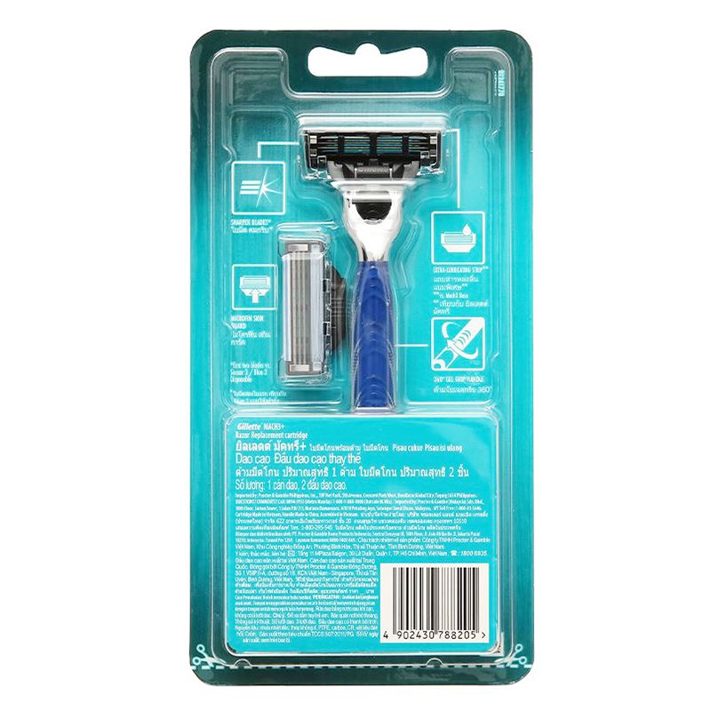  Cây dao cạo Gillette Mach 3+ 1 cán và 2 lưỡi 