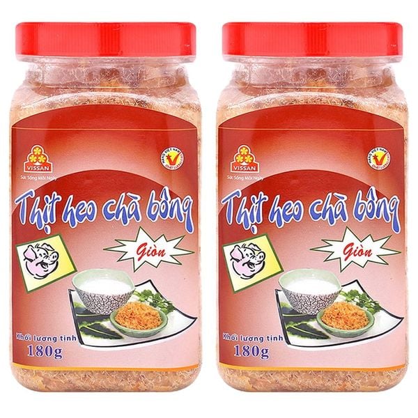  Chà bông heo Vissan giòn bộ 2 hũ x 180 g 