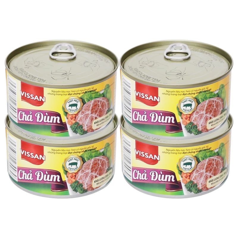  Chả đùm Vissan lốc 4 hộp x 200 g 