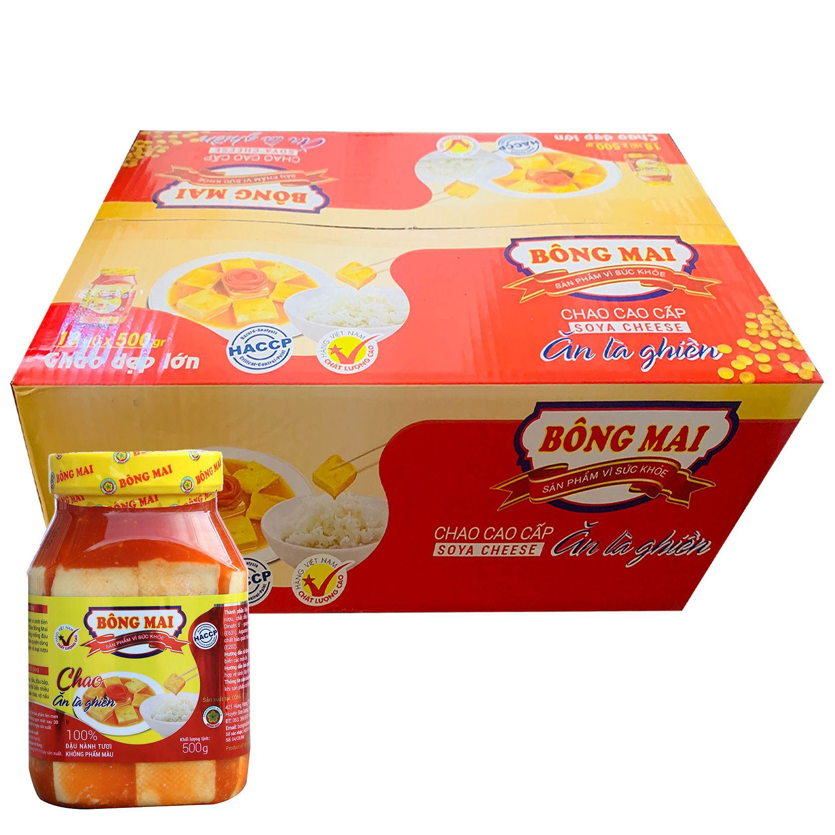  Chao Bông Mai hũ nhựa 500 g 