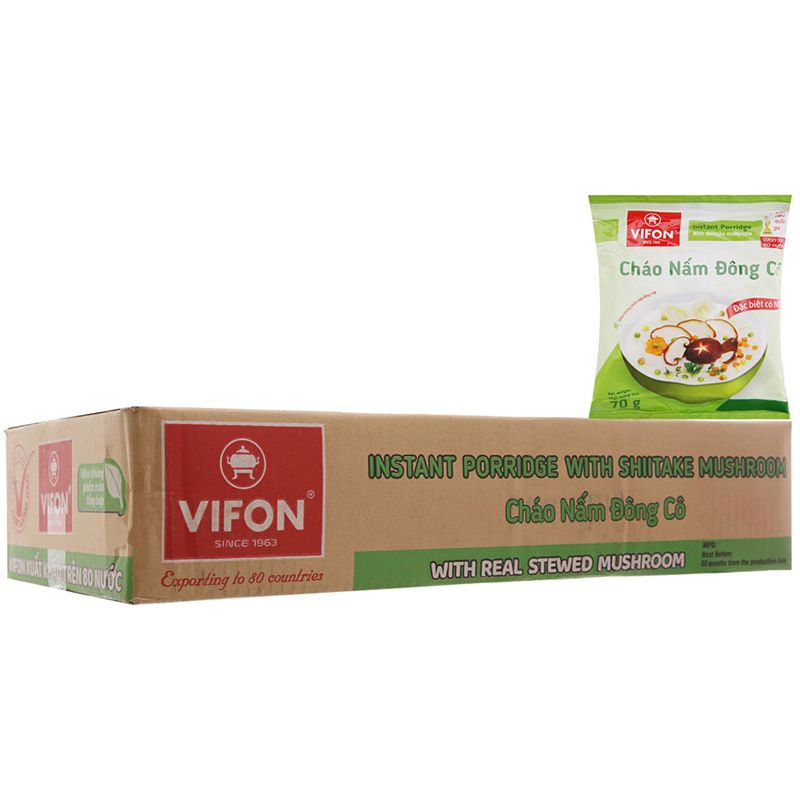  Cháo nấm đông cô Vifon thùng 50 gói x 70g 