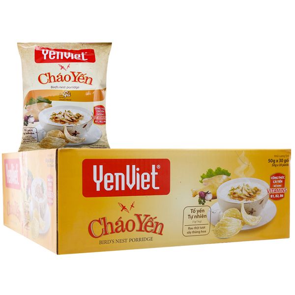  Cháo yến Yến Việt vị gà thùng 30 gói x 50g 