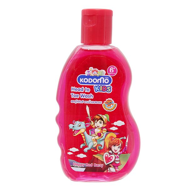  Dầu tắm gội trẻ em Kodomo happy red berry chai 200ml 