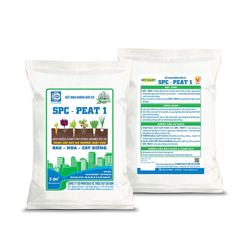 Đất dinh dưỡng hữu cơ SPC - PEAT 1 túi 30 dm 3 