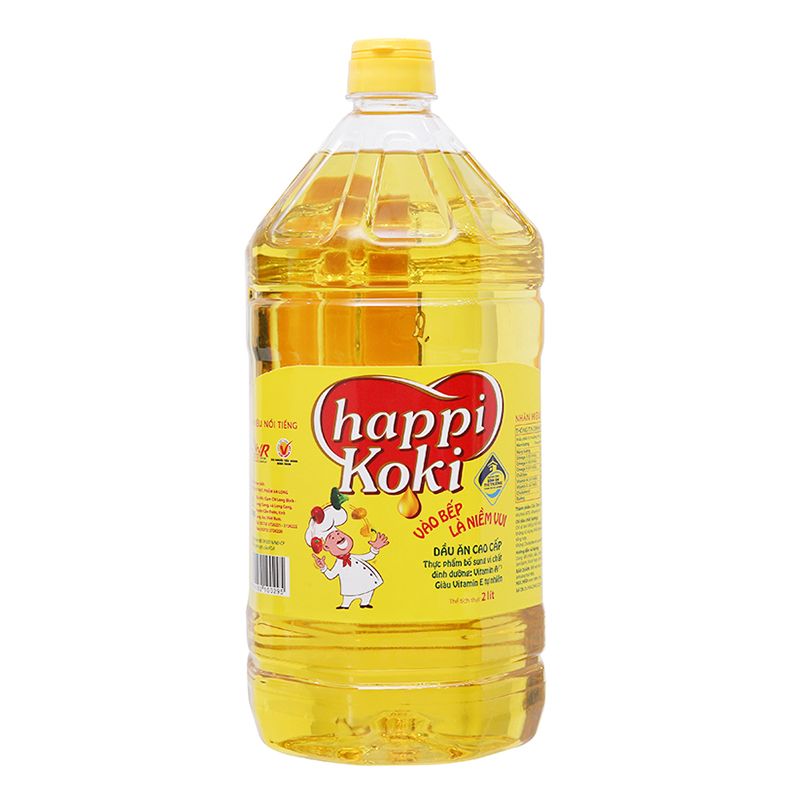  Dầu ăn cao cấp Happi Koki chai 2 lít 