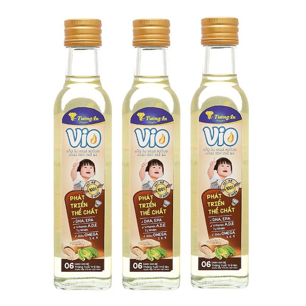  Dầu ăn dinh dưỡng cho bé Tường An Vio bộ 3 chai x 250ml 