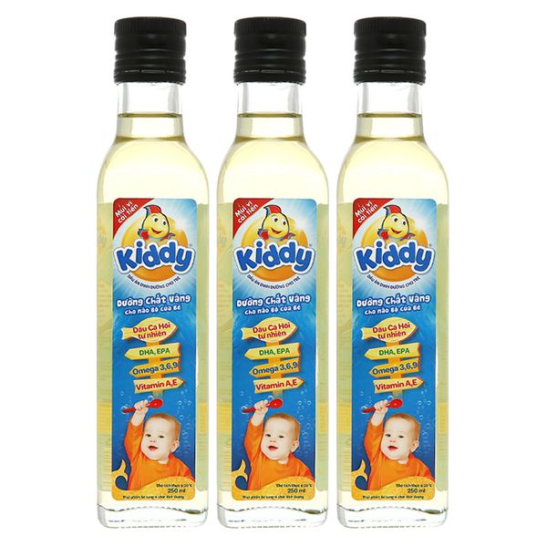  Dầu ăn dinh dưỡng cho trẻ em Kiddy bộ 3 chai x 250ml 