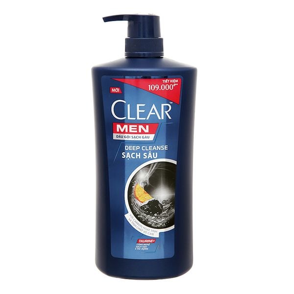  Dầu gội Clear Men sạch sâu chai 900g 