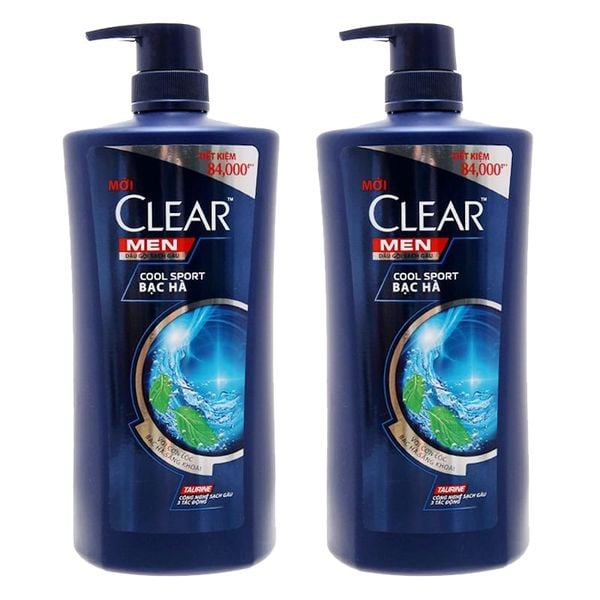  Dầu gội Clear Men sạch gàu bạc hà thùng 8 chai x 880g 