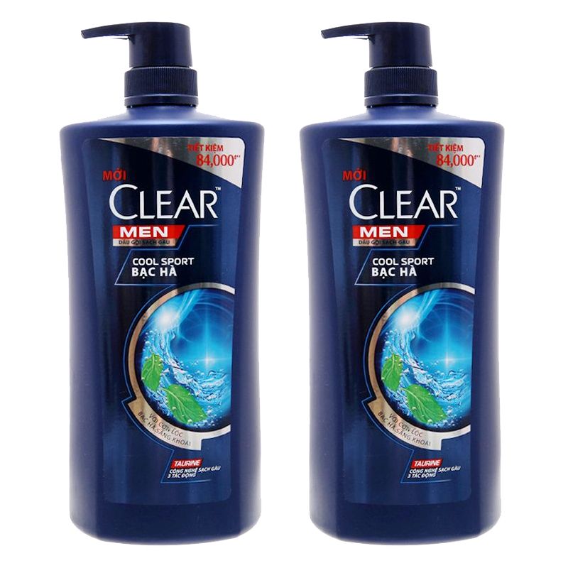  Dầu gội Clear Men sạch gàu bạc hà thùng 8 chai x 880g 