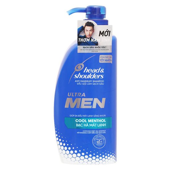  Dầu gội Head & Shoulder Men sạch gàu bạc hà mát lạnh chai 650ml 