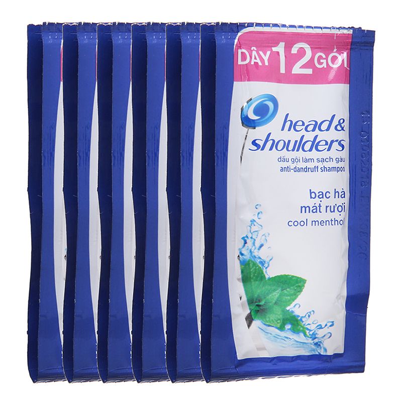  Dầu gội Head & Shoulders bạc hà mát lạnh dây 12 gói x 5,7ml 