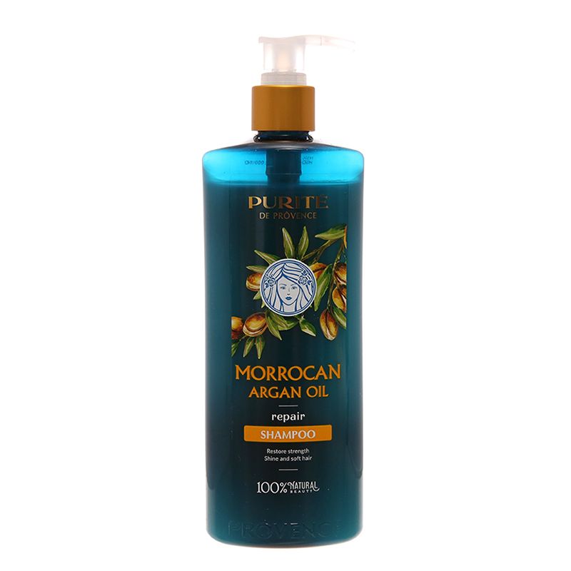  Dầu gội Purité Morrocan Argan Oil phục hồi hư tổn 650ml 