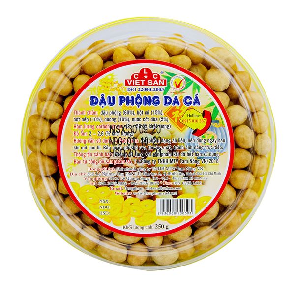  Đậu phộng da cá Việt San hộp 250 g 