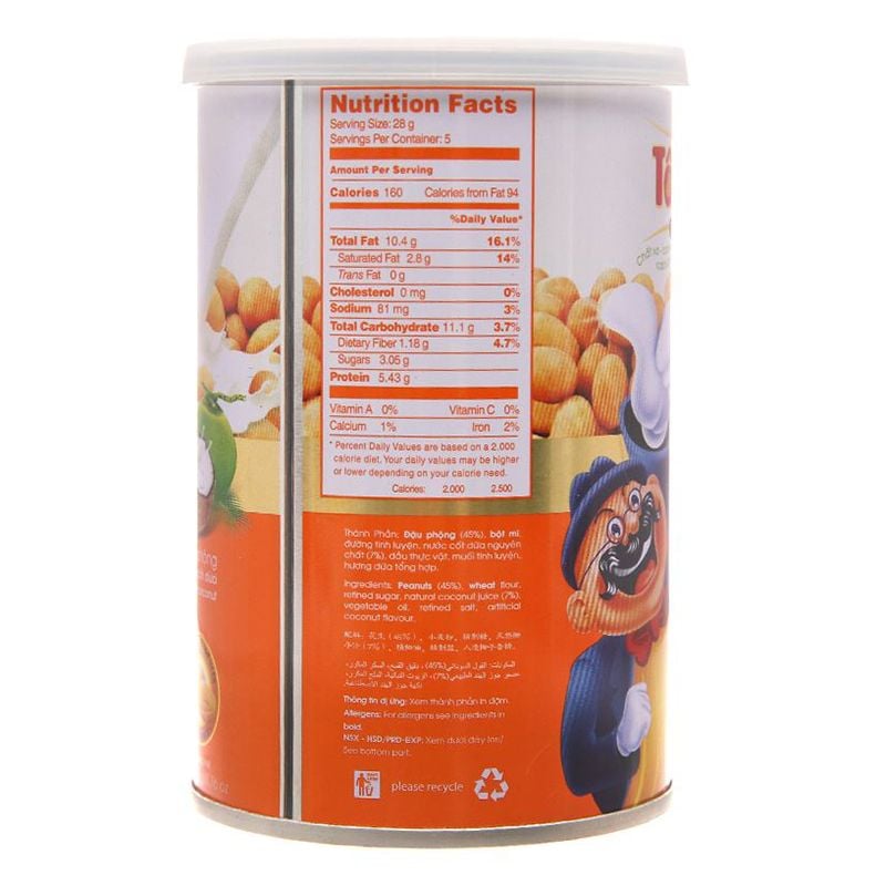  Đậu phộng nước cốt dừa Tân Tân lon 135g 