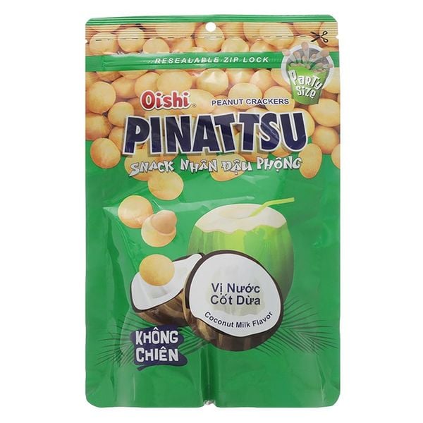  Đậu phộng vị nước cốt dừa Pinattsu Oishi gói 85g 