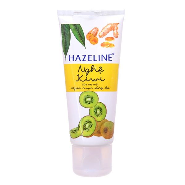  Sữa rửa mặt Hazeline ngừa mụn sáng da nghệ Kiwi tuýp 50g 