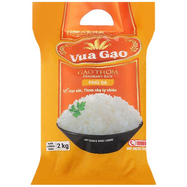  Gạo thơm Vua Gạo phù sa gói 2 kg 