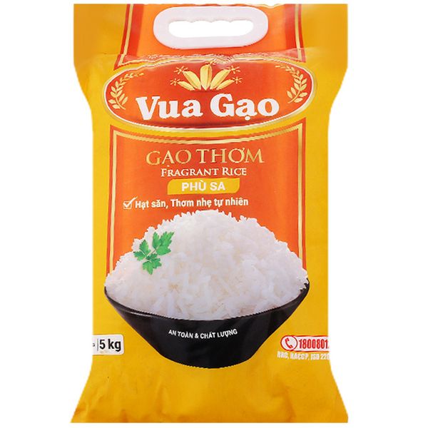  Gạo thơm Vua Gạo phù sa gói 5 kg 