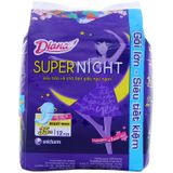  Băng vệ sinh ban đêm Diana siêu bảo vệ siêu thấm có cánh 35cm gói 3 miếng 
