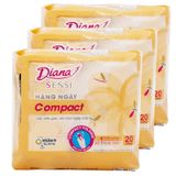  Băng vệ sinh hàng ngày Diana Sensi Compact không cánh gói 20 miếng 