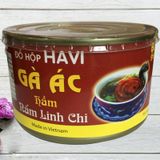  Gà ác tiềm nấm linh chi Bảo Long nguyên con lon 400g 