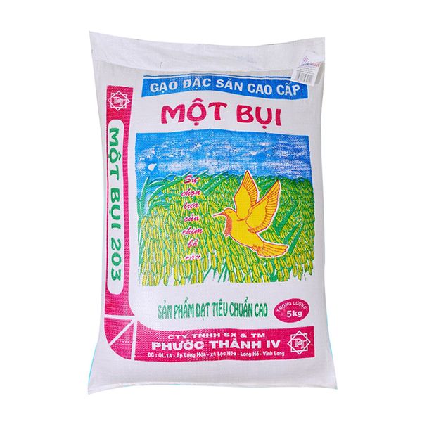  Gạo đặc sản Một bụi Phước Thành 4  bao 5 kg 