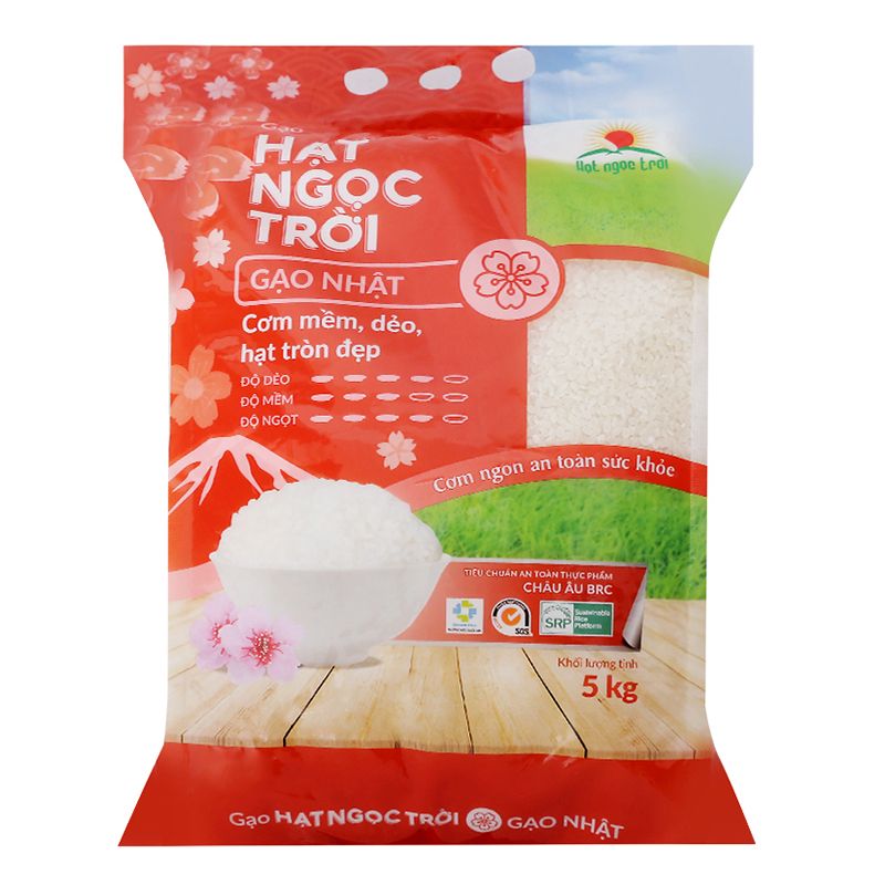  Gạo Hạt Ngọc Trời giống Nhật túi 5kg 