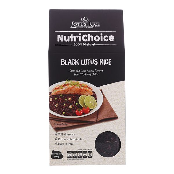  Gạo lứt tím than Lotus Rice NutriChoice hộp 0,5kg 