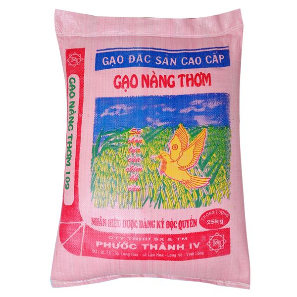  Gạo nàng thơm Phước Thành 4 thơm dẻo vừa ngọt cơm bao 25 kg 