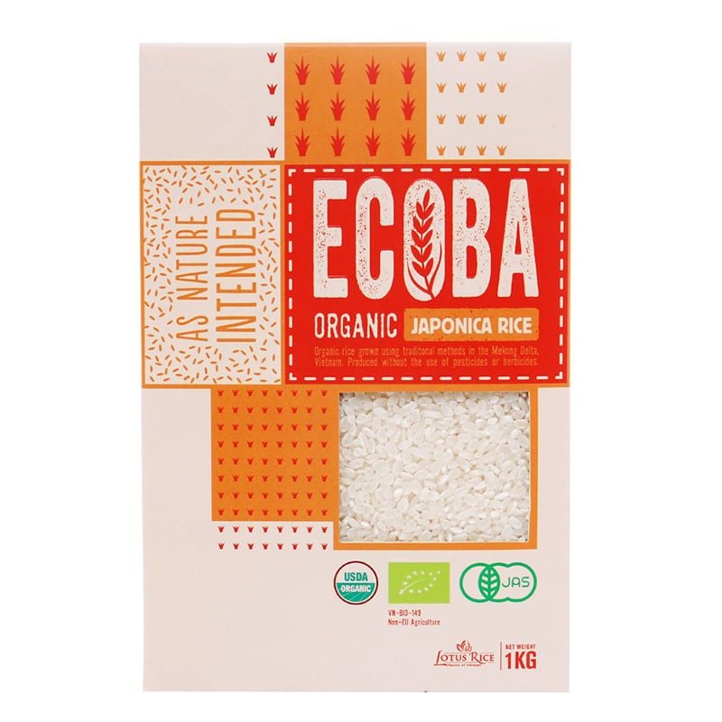  Gạo Nhật hữu cơ Ecoba Anh Đào hộp 1kg 