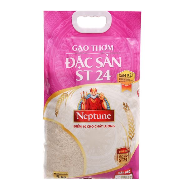  Gạo thơm Neptune ST24 túi 5kg 