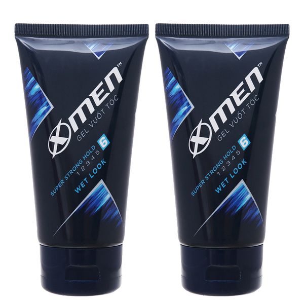  Gel vuốt tóc X-Men Wet Look tạo nếp cứng cực nhanh bộ 2 tuýp x 150g 