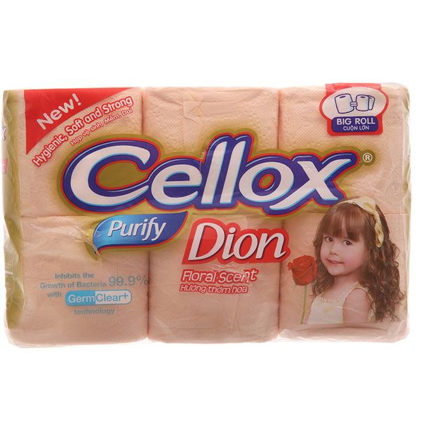  Giấy vệ sinh Cellox dion 2 lớp lốc 6 cuộn 