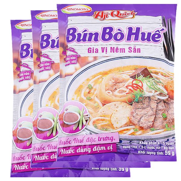  Gia vị bún bò Aji Quick bộ 3 gói x 59g 